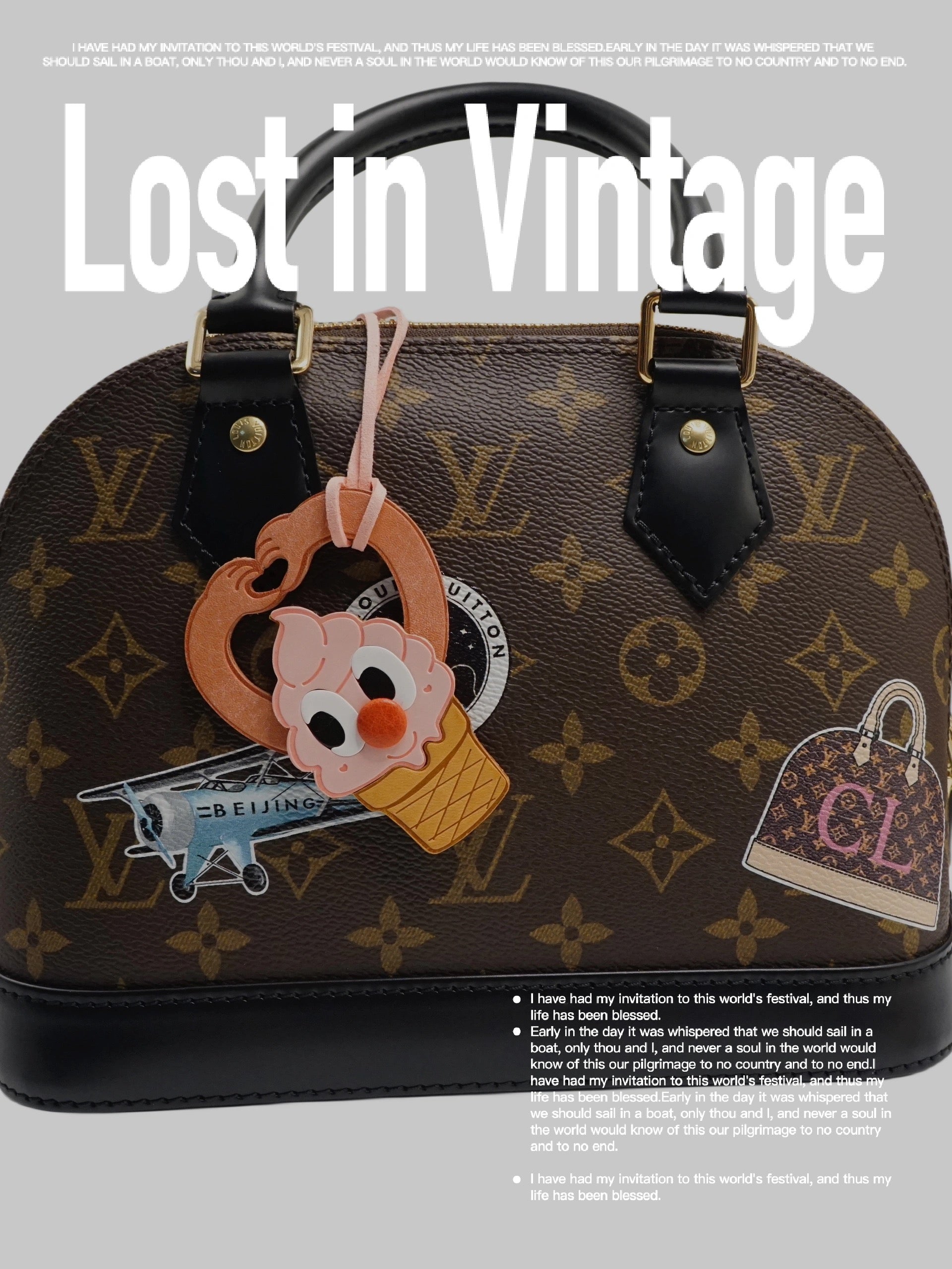 Vintage Louis Vuitton LV custom made